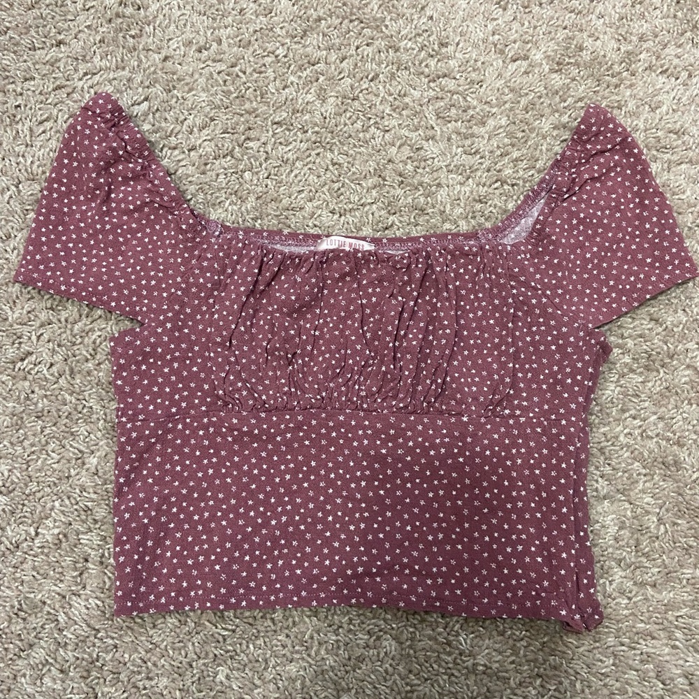 Lottie Moss pink floral crop top
